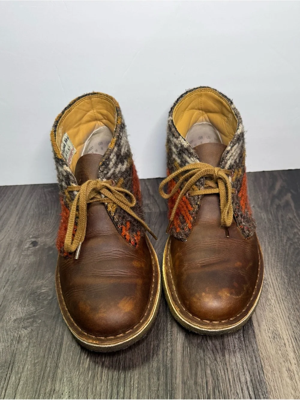 🔥Clarks x Woolrich Desert Boot Oiled Leather / Wool) Men's US Size 7